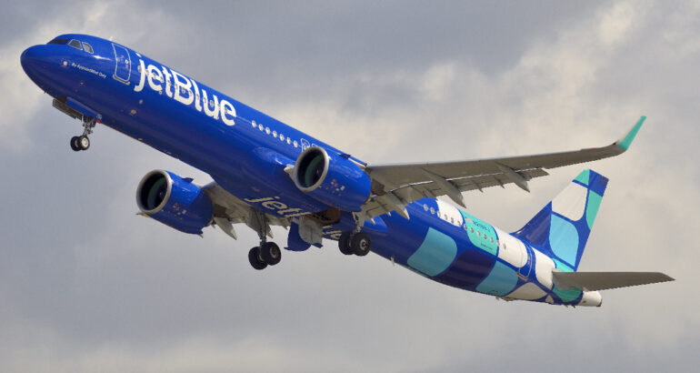 First Dublin Visit JetBlue A321Neo in Mint Leaves livery