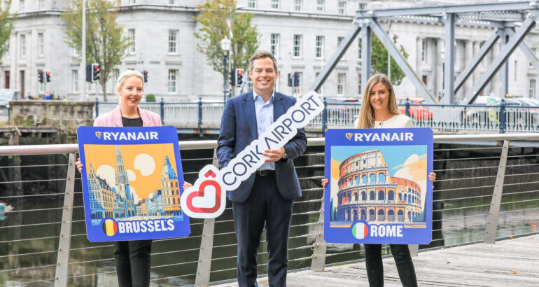 Ryanair extends Cork to Charleroi & Rome routes year-round